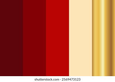 Festive Chinese color scheme palette with red , beige and gold 