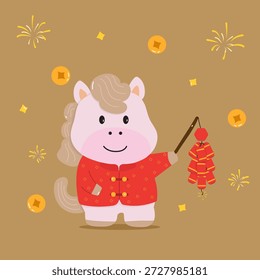 Ilustração vetor chinês festivo Ano Novo em estilo de desenho animado plano, perfeito para saudações de férias, temas de zodíaco, decorações e projetos de design comercial.
