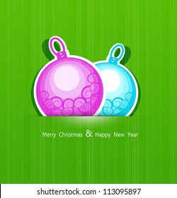 Festive Christmas background with balls