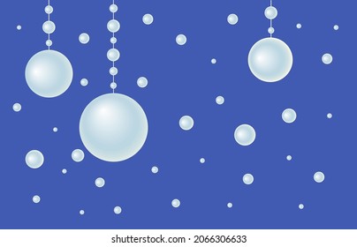 Festive Christmas background with baubles, New year banner. Xmas poster.