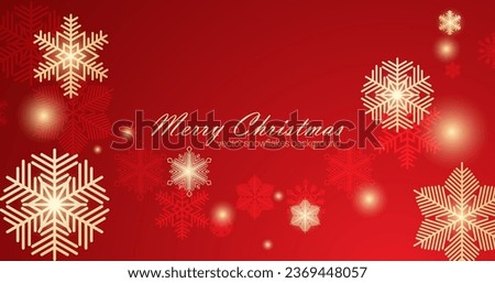 Festive Christmas background design. Different types of snowflakes. Vector