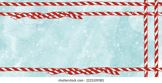 Festive Christmas background on blue watercolor background. Vector illustration can be greeting cards, invitations, and design element.