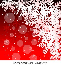 festive christmas background with snowflakes,  vector  illustration