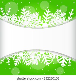 festive christmas background with snowflakes,  vector  illustration