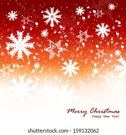 Festive Christmas Background - Vector Illustration, Graphic Design Useful For Your Design