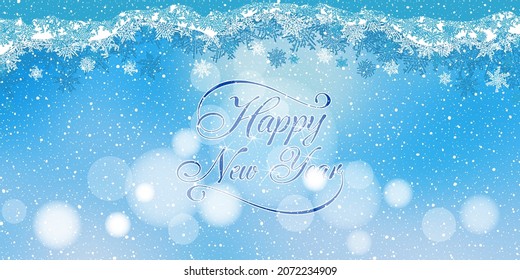 Festive Christmas background. Vector illustration, bokeh effect.