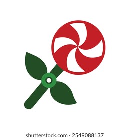 Ilustração de vetor de doce de Natal festivo para projetos de férias
