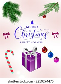 festive christmas card on winter theme
