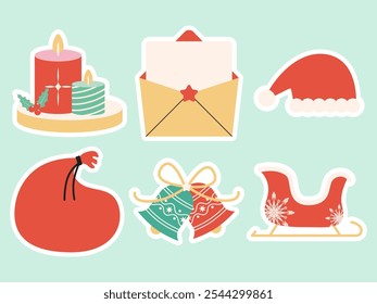 Festive Christmas clipart elements collection