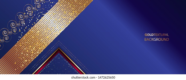Festive christmas Dark blue red elements vector abstract shiny color gold design element effect on dark background
