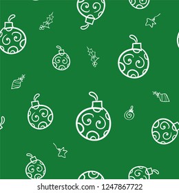 Festive Christmas decoration for website, social networks, blog or your video channel. Light seamless horizontal pattern. The endless tape. Vector. EPS10.