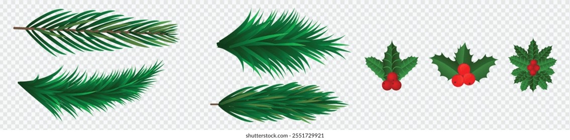 Festive Christmas Greeting Card with Pine Branches