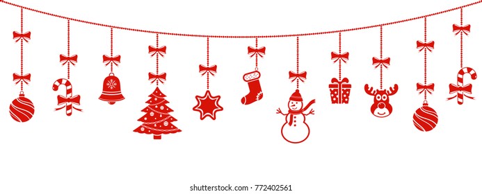 Festive Christmas Hanging Ornaments