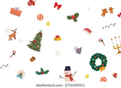 Coleção de elementos festivos de Natal