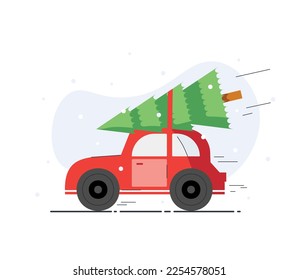 Festive Christmas Illustration Featuring Santa Claus, Snowflakes, Gifts, and Holiday Cheer