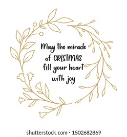 Festive Christmas Lettering Quote for Winter Season's greetings. 