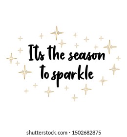 Festive Christmas Lettering Quote for Winter Season's greetings. 