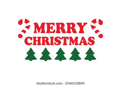 Festive Christmas Lettering vector Illustration.