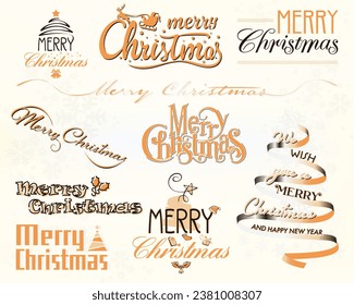 Festive Christmas Logo Collection_Black and White_Flat color