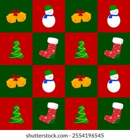 Festive Christmas Pattern with Decorations
