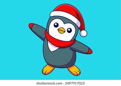 Festive Christmas penguin vector: cartoon, clipart, and line art designs for print and digital use.





