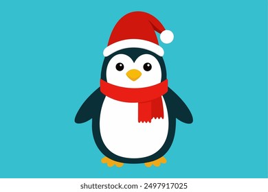 Festive Christmas penguin vector: cartoon, clipart, and line art designs for print and digital use.





