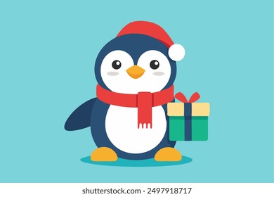 Festive Christmas penguin vector: cartoon, clipart, and line art designs for print and digital use.





