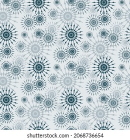 Festive christmas seamless pattern, ice snowflake for textile, wallpaper and wrapping paper