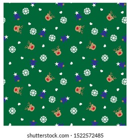 Festive Christmas seamless pattern/print background in vector - Suitable for Packaging, web design, graphics, fashion textiles, wallpaper and etc.