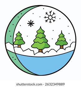 A festive Christmas snow globe featuring a decorated tree surrounded by falling snowflakes, capturing the magic and warmth of the holiday season in a winter wonderland.
