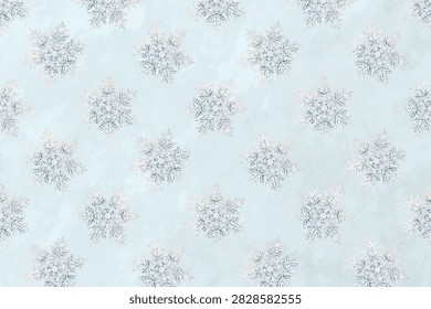 Festive Christmas snowflake pattern background, remix of photography by Wilson Bentley