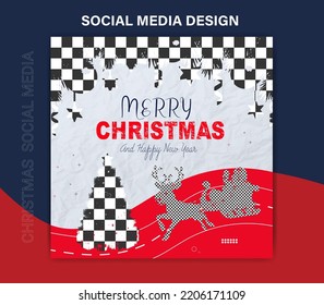 Festive christmas social media posts