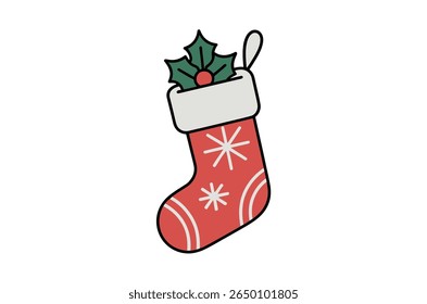 Festive Christmas Stocking Design art