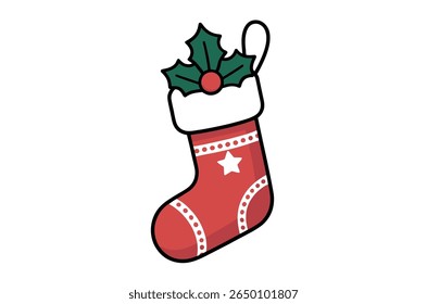 Festive Christmas Stocking Design art