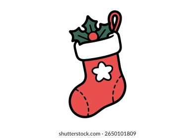 Festive Christmas Stocking Design art