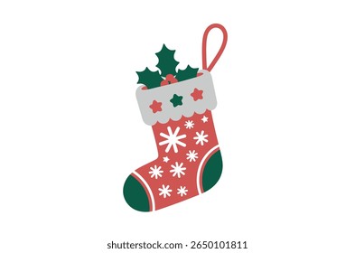 Festive Christmas Stocking Design art
