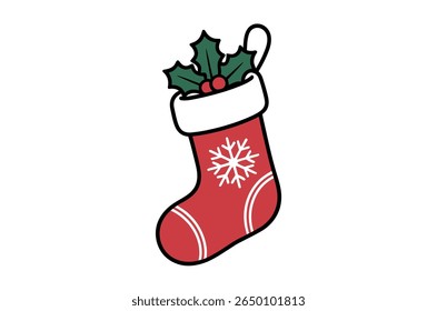 Festive Christmas Stocking Design art