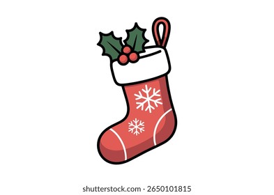 Festive Christmas Stocking Design art