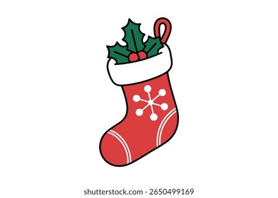 Festive Christmas Stocking Design art
