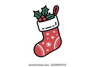 Festive Christmas Stocking Design art