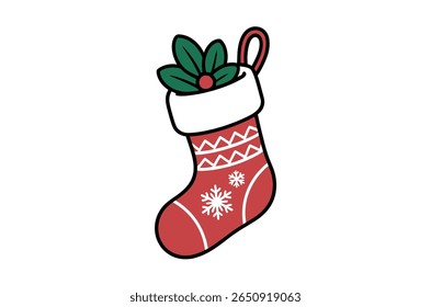 Festive Christmas Stocking Design art