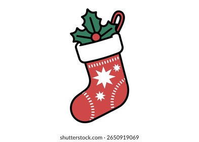 Festive Christmas Stocking Design art
