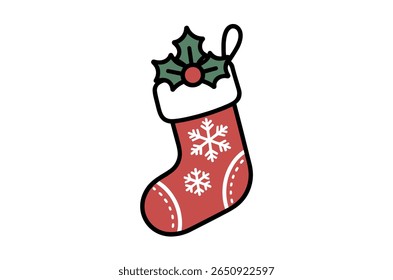 Festive Christmas Stocking Design art
