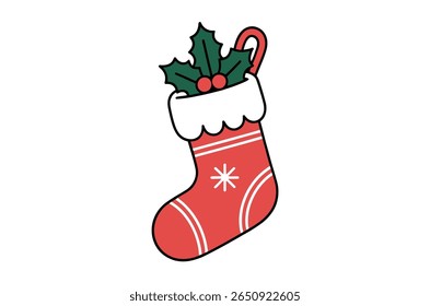 Festive Christmas Stocking Design art