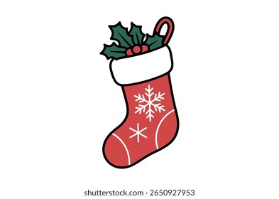 Festive Christmas Stocking Design art
