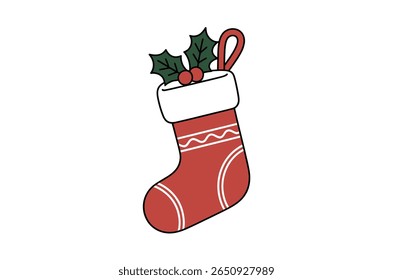 Festive Christmas Stocking Design art