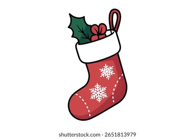 Festive Christmas Stocking Design art