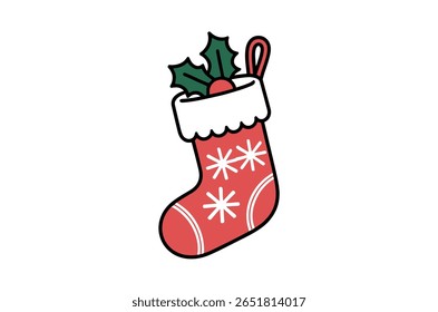 Festive Christmas Stocking Design art