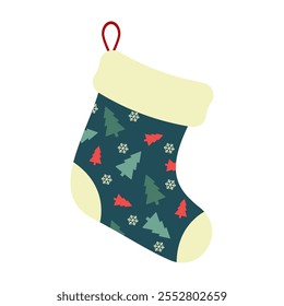 Festive Christmas stockings with colorful patterns and designs