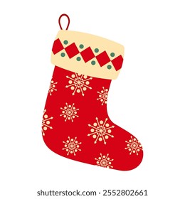 Festive Christmas stockings with colorful patterns and designs